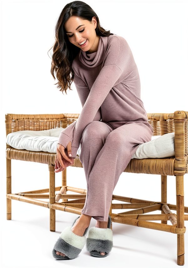 Hello Molly Womens Slippers Soft Polyester Open Toe-6